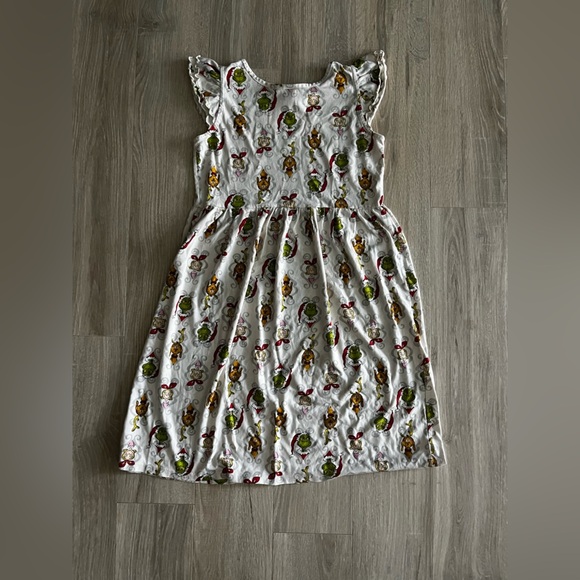 Hanna Andersson Girls The Grinch Dr. Seuss Collection Pajama Dress - Size 12 - Picture 6 of 6